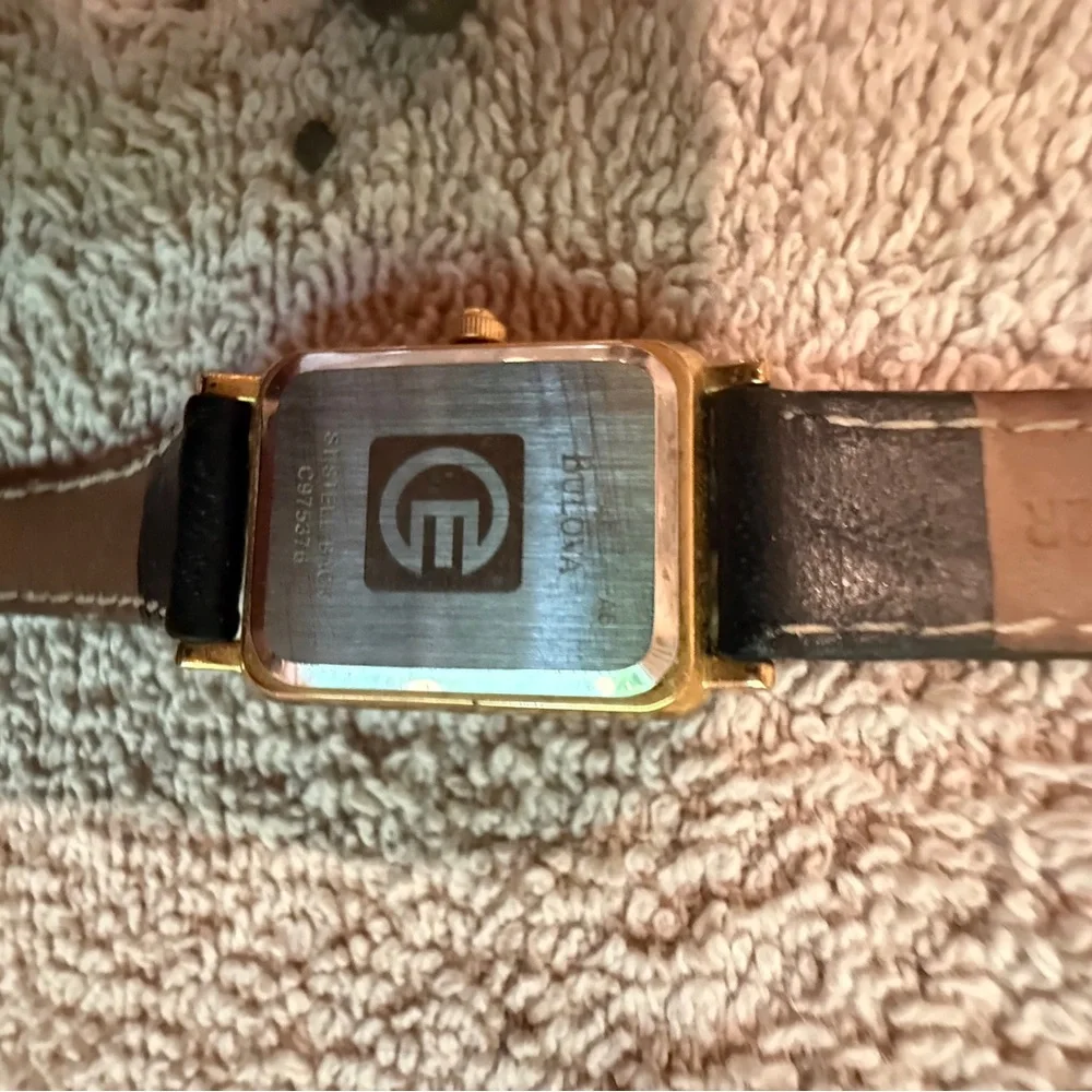 Bulova Gold-Tone Watch with Black Strap - Picture 4 of 7